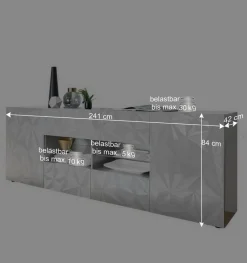 Wohnzimmer Möbel in Weiß glänzend - Vovasoma (dreiteilig)^Wohnen Hot