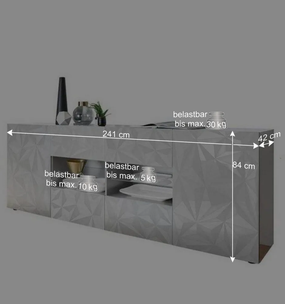 Wohnzimmer Möbel in Weiß glänzend - Vovasoma (dreiteilig)^Wohnen Hot