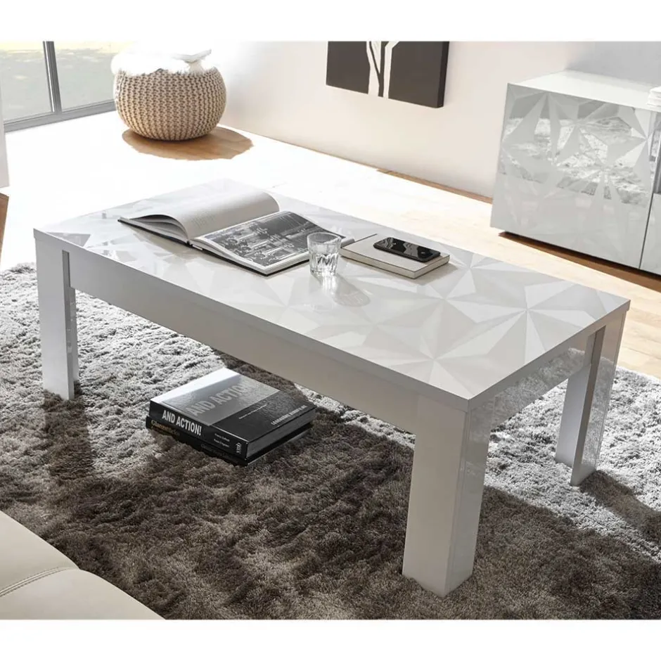 Wohnzimmer Möbel in Weiß glänzend - Vovasoma (dreiteilig)^Wohnen Hot