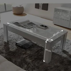 Wohnzimmer Möbel in Weiß glänzend - Vovasoma (dreiteilig)^Wohnen Hot