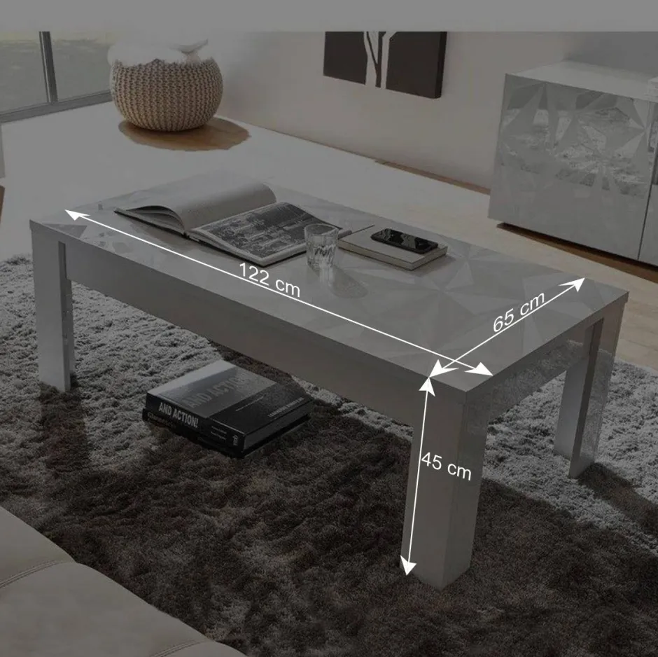 Wohnzimmer Möbel in Weiß glänzend - Vovasoma (dreiteilig)^Wohnen Hot