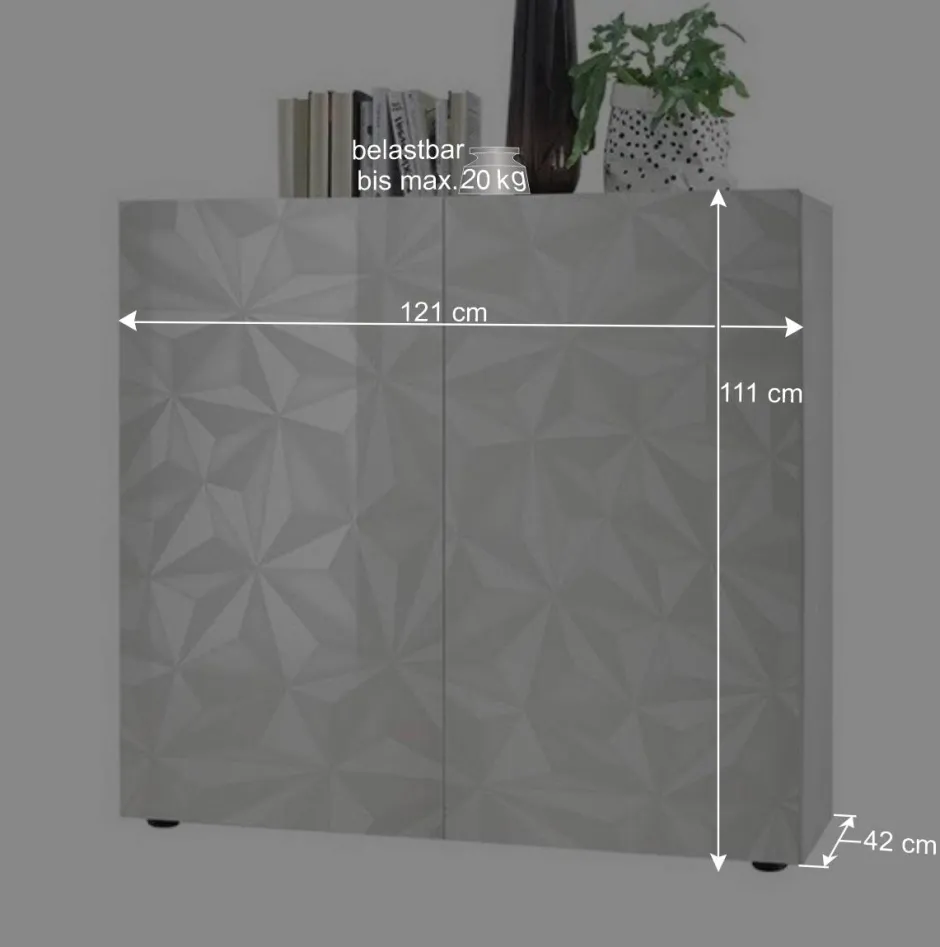 Wohnzimmer Möbel in Weiß glänzend - Vovasoma (dreiteilig)^Wohnen Hot