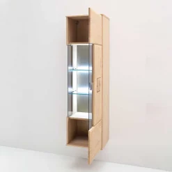 Wohnzimmer Möbel Kombi Pontros in Eiche Bianco (vierteilig)^Wohnen Sale