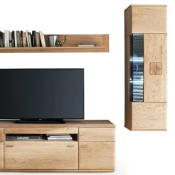 Wohnzimmer Möbel Kombi Pontros in Eiche Bianco (vierteilig)^Wohnen Sale