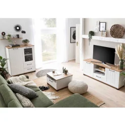 Wohnzimmer Möbel Set in Weiß - Cabinda (vierteilig)^Wohnen Online