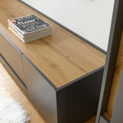 Wohnen Wohnzimmer Möbel Wohnwand günstig - Ahilav (vierteilig)