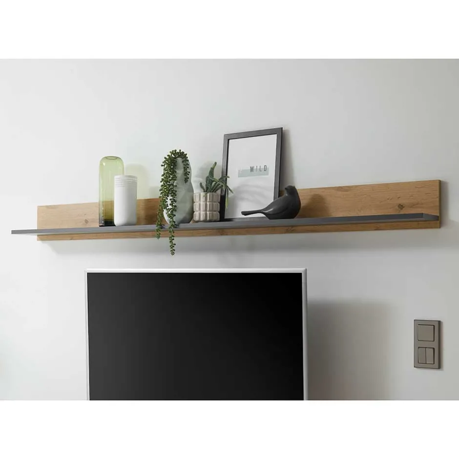 Wohnen Wohnzimmer Möbel Wohnwand günstig - Ahilav (vierteilig)