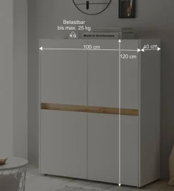 Wohnen Wohnzimmer Möbelset für Wand TV - Nonessia (dreiteilig)