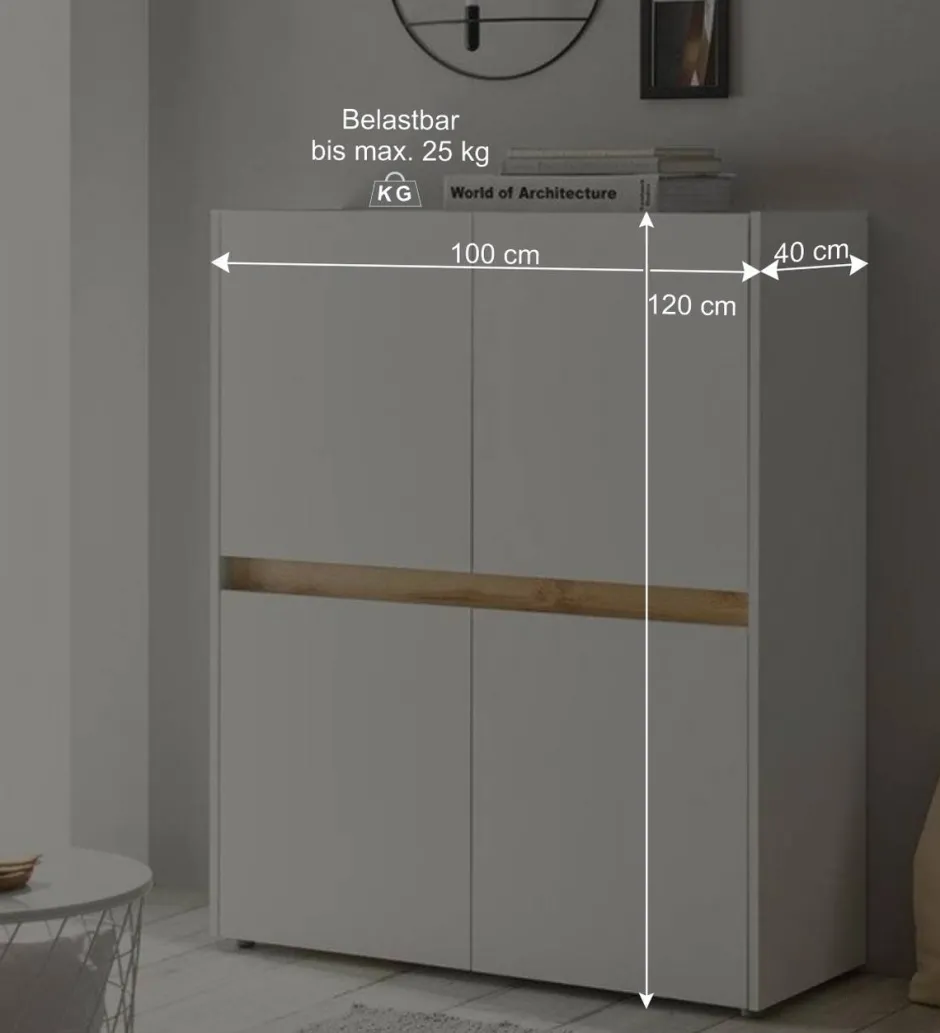 Wohnen Wohnzimmer Möbelset für Wand TV - Nonessia (dreiteilig)