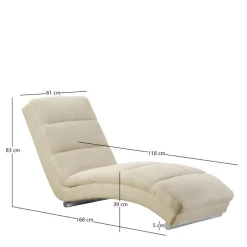 Wohnzimmer Polsterliege mit Federkern - Cierry^Wohnen Outlet