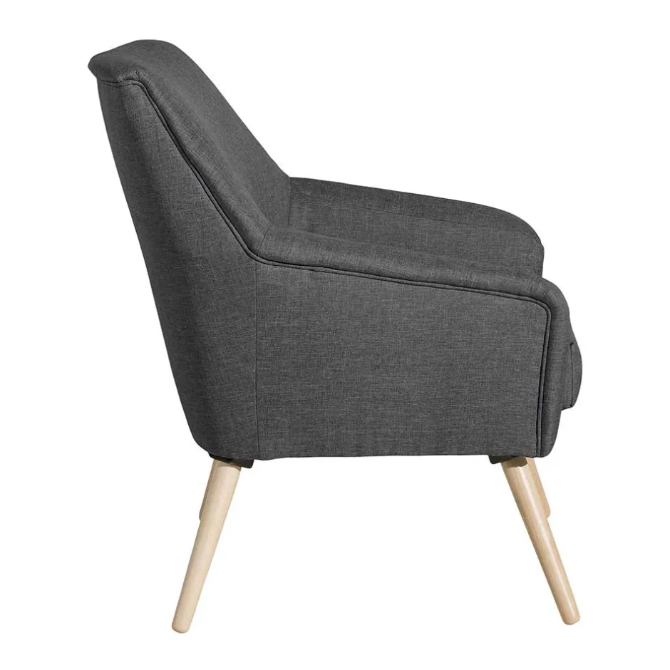 Wohnzimmer Polstersessel in Dunkelgrau - Rubin^Wohnen Best