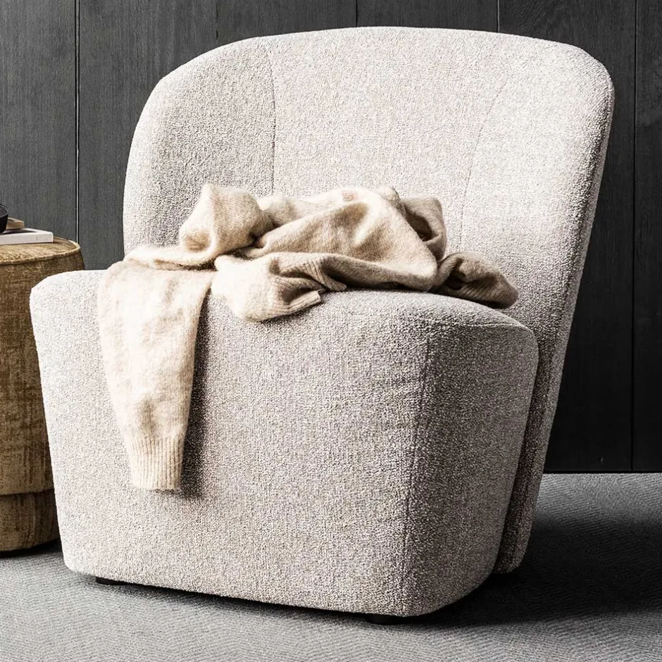 Wohnzimmer Retro Sessel in Beigegrau - Kastrona^Wohnen Clearance