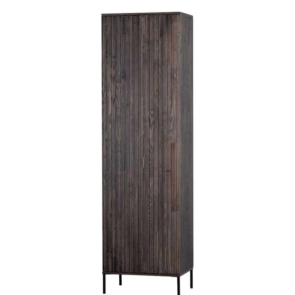 Wohnen Wohnzimmer Schrank in Esche Dunkel & Schwarz - Eyes