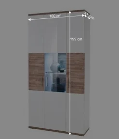 Wohnen Wohnzimmer Schrank in Weiß Glanz - Icadro