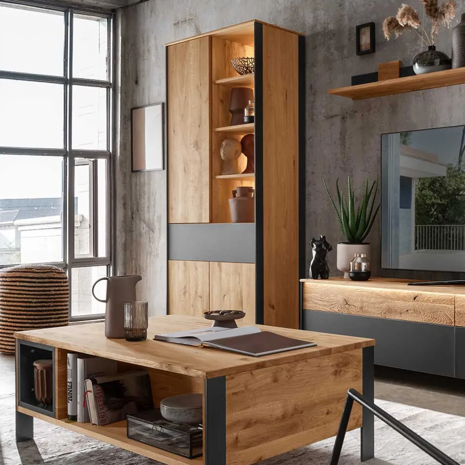 Wohnen Wohnzimmer Schrank mit Beleuchtung LED - Viligrana