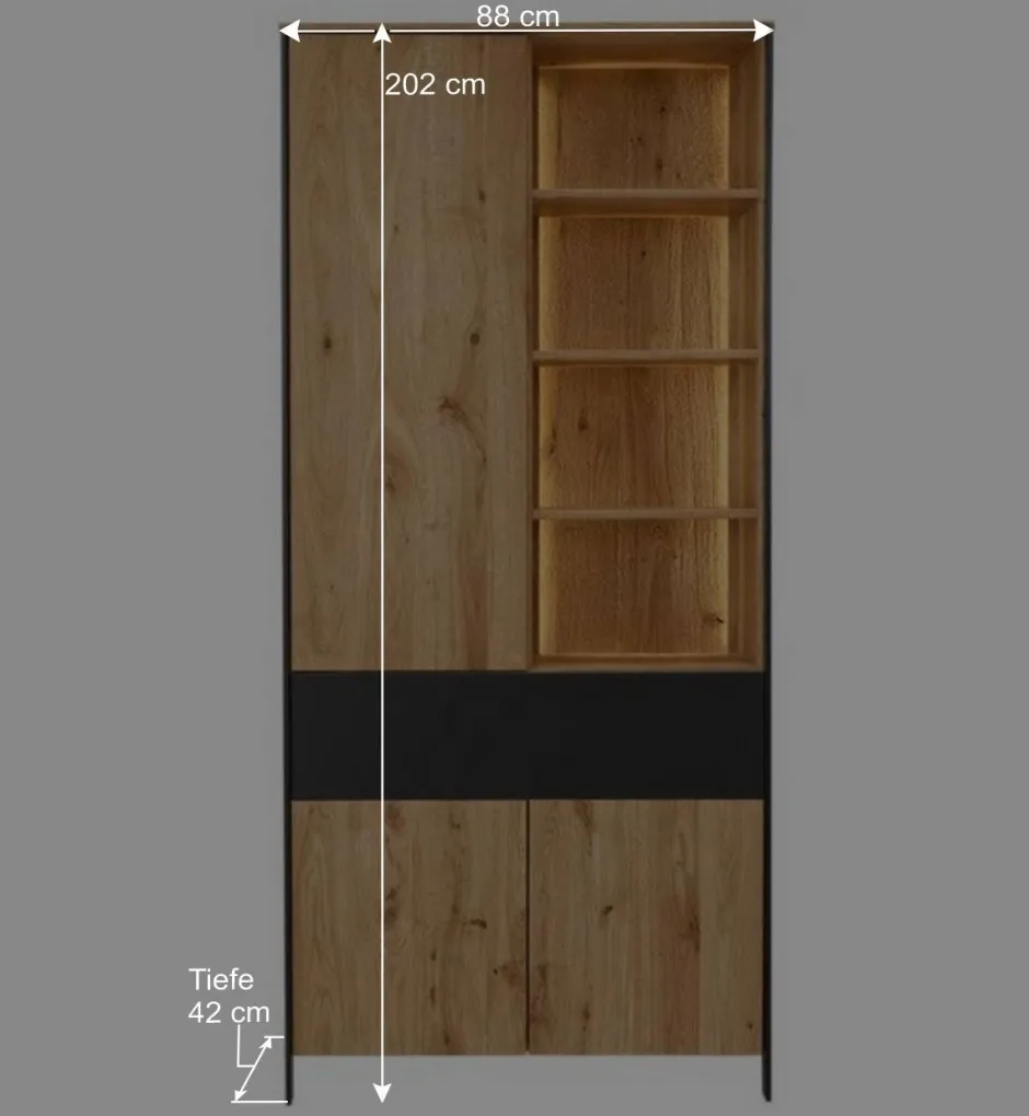 Wohnen Wohnzimmer Schrank mit Beleuchtung LED - Viligrana