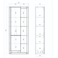 Wohnen Wohnzimmer Schrank mit fünf offenen Fächern - Adejano