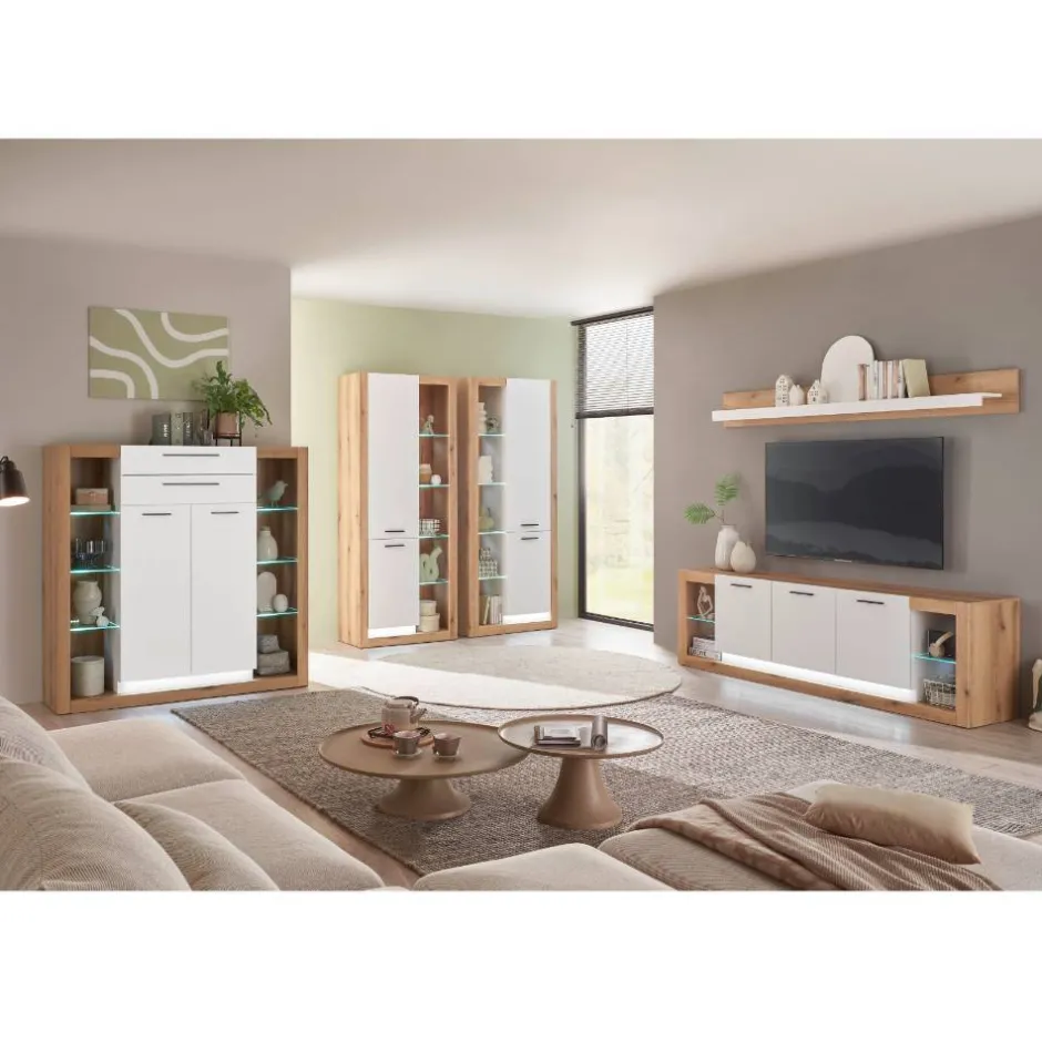 Wohnen Wohnzimmer Schrank mit fünf offenen Fächern - Adejano