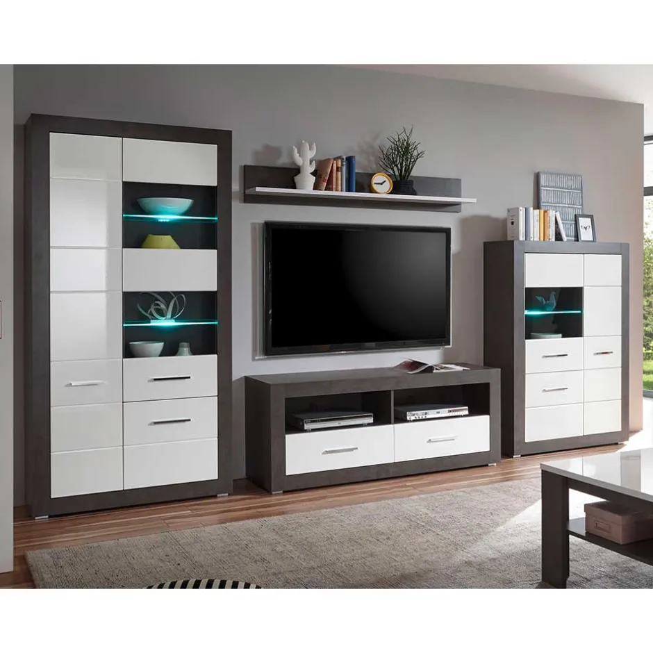 Wohnzimmer Schrank Set & Wandboard - Istensa (vierteilig)^Wohnen