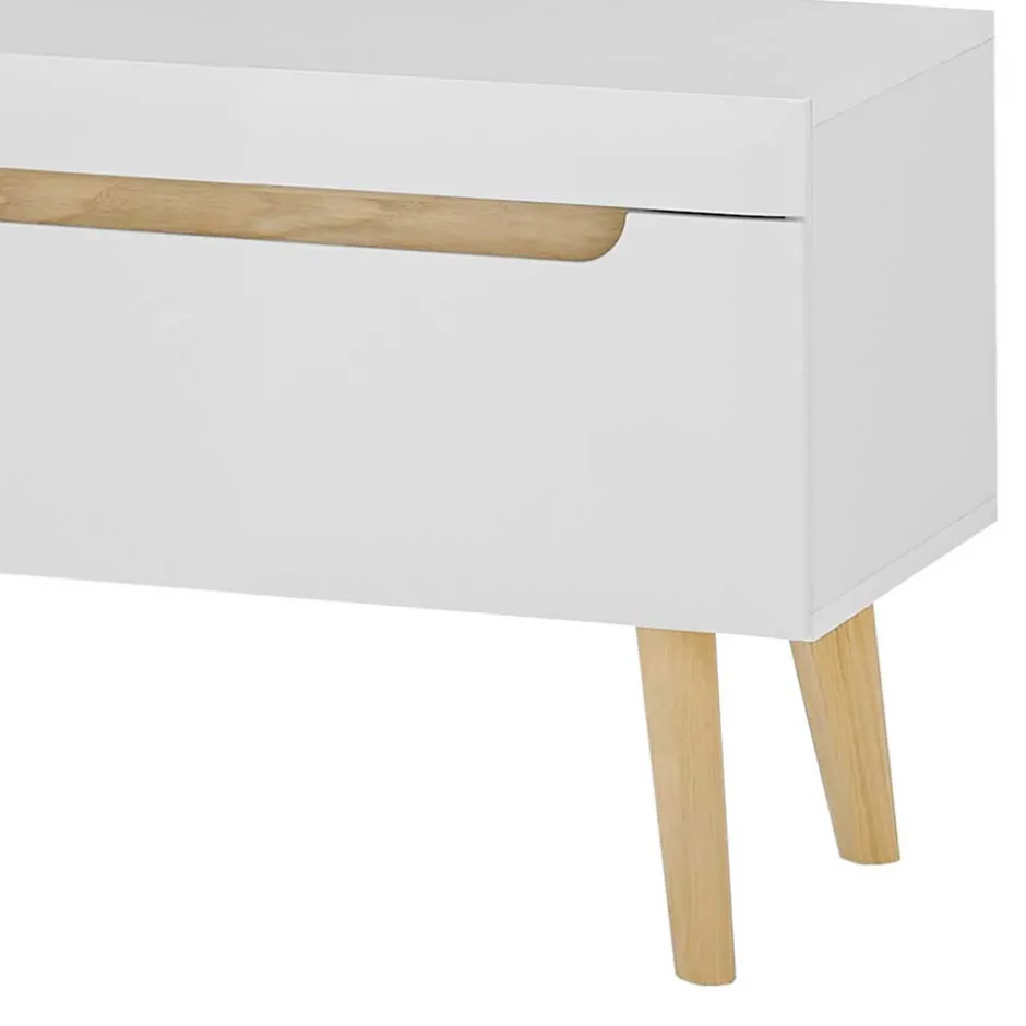 Wohnen Wohnzimmer Schrankset im Skandi Design - Ginko (vierteilig)