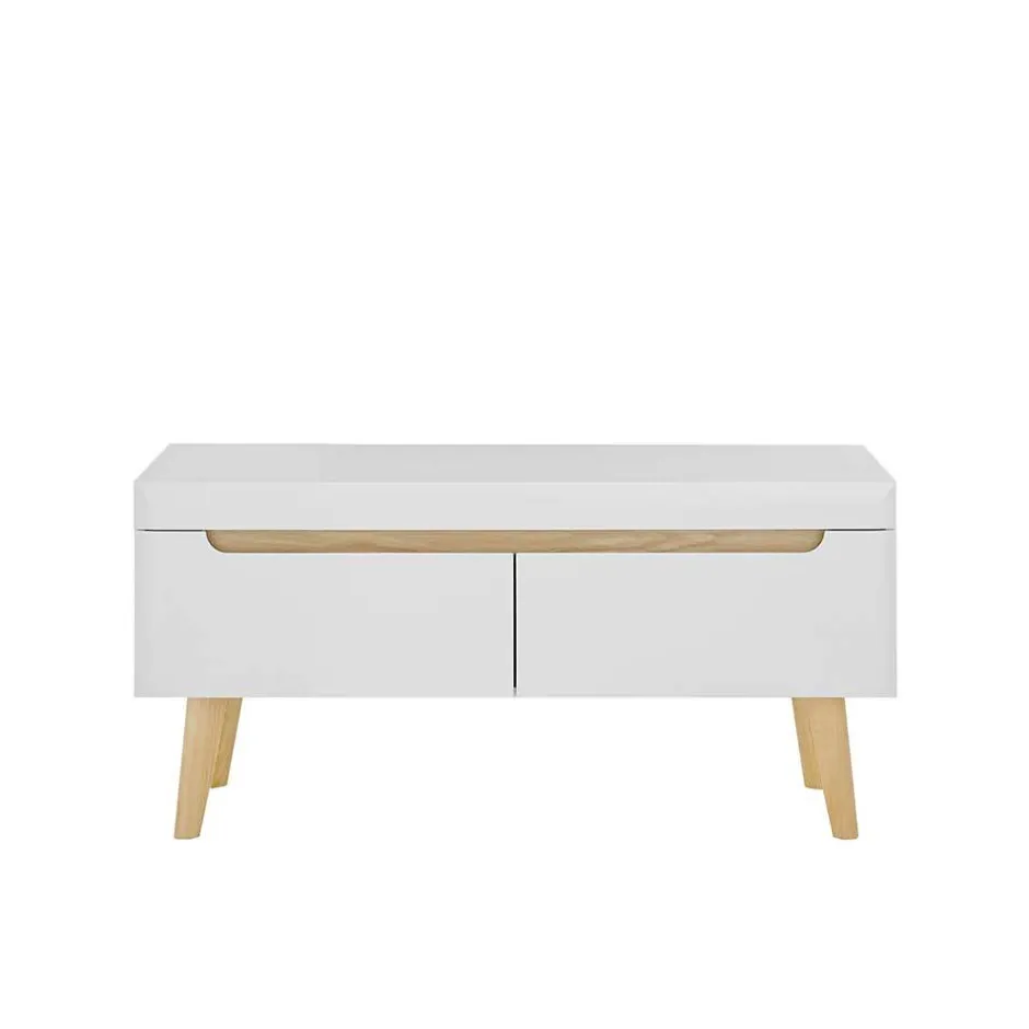 Wohnen Wohnzimmer Schrankset im Skandi Design - Ginko (vierteilig)