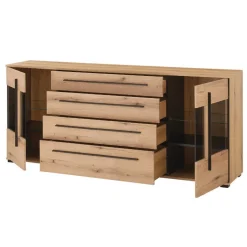 Wohnzimmer Schrankvitrinen & Wandboard - Brocus (vierteilig)^Wohnen Discount