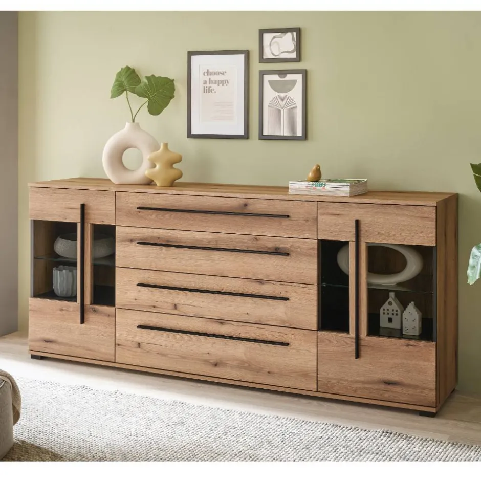 Wohnzimmer Schrankvitrinen & Wandboard - Brocus (vierteilig)^Wohnen Discount