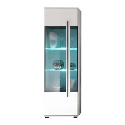 Wohnen Wohnzimmer Schrankwand Jetongos in Weiß Hochglanz (vierteilig)