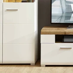 Wohnen Wohnzimmer Schrankwand Lisepio mit Beleuchtung (fünfteilig)