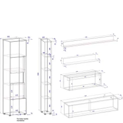 Wohnzimmer Schränke & Regale Set - Nonessia (sechsteilig)^Wohnen Clearance