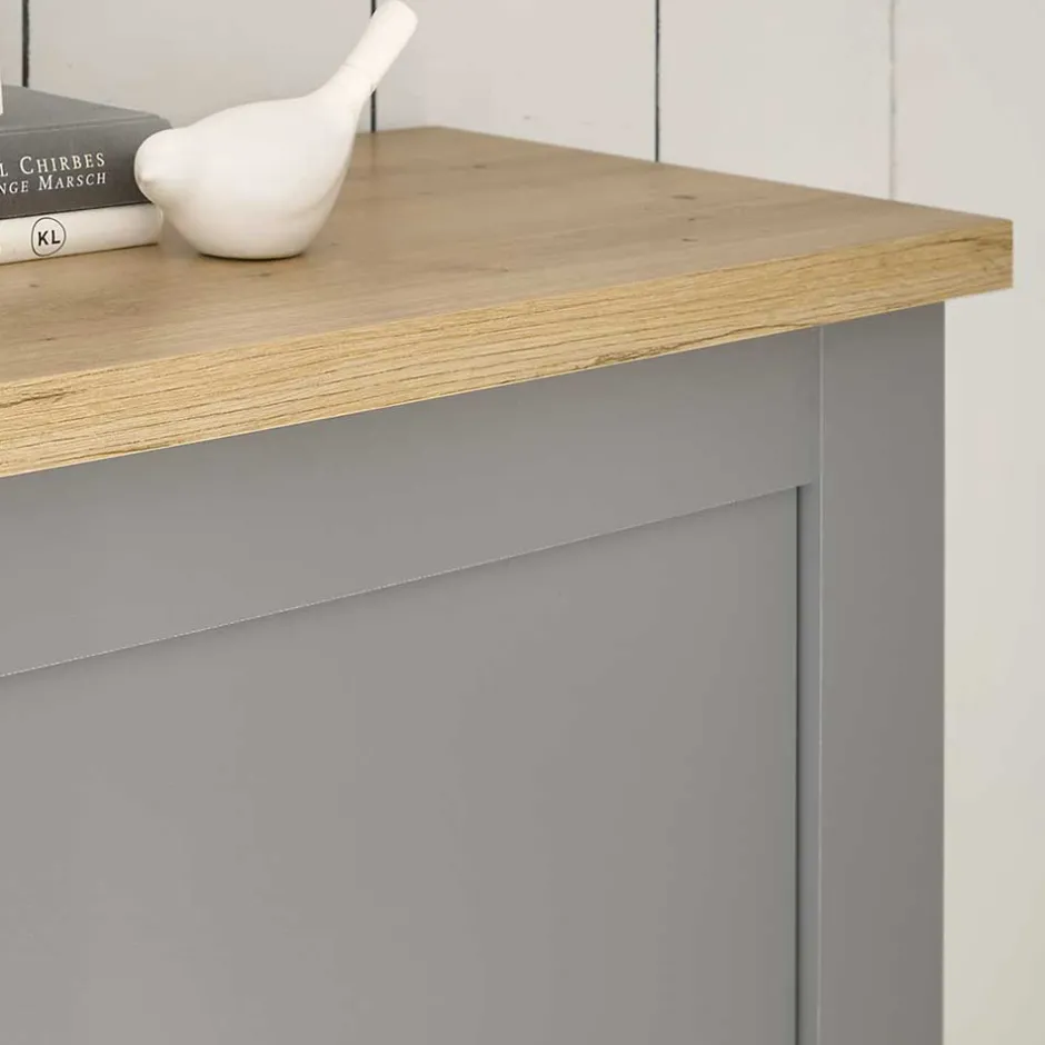 Wohnen Wohnzimmer Schränke & Regal in Lichtgrau - Buleta (vierteilig)