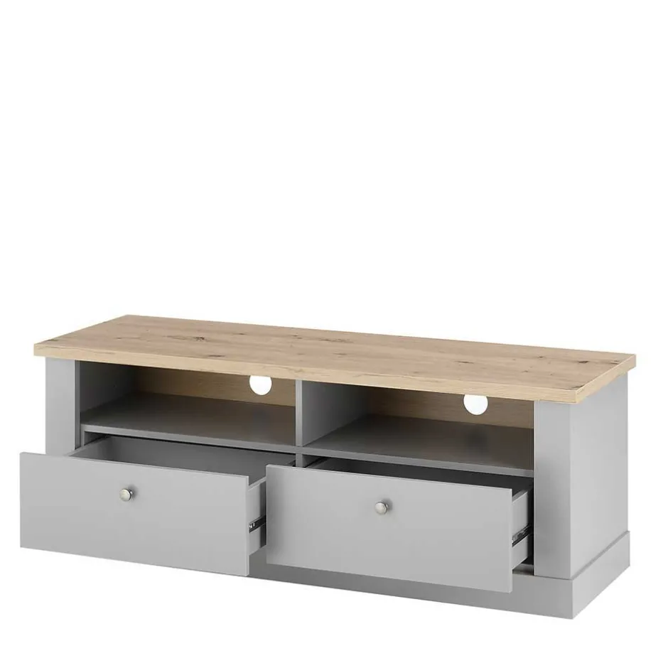 Wohnen Wohnzimmer Schränke & Regal in Lichtgrau - Buleta (vierteilig)