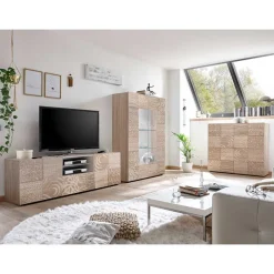 Wohnzimmer Schränke in Eiche Sonoma - Bielvas (dreiteilig)^Wohnen Discount