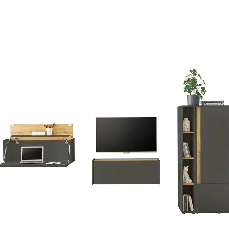 Wohnen Wohnzimmer Schränke Set modern - Ahilav (vierteilig)