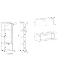 Wohnen Wohnzimmer Schränke Set modern - Ahilav (vierteilig)