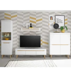 Wohnen Wohnzimmer Schränke und Wandboard Set - Ginko (vierteilig)