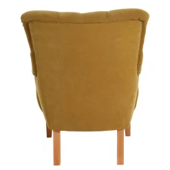 Wohnzimmer Sessel in Gelb Veloursbezug - Rosario^Wohnen Outlet