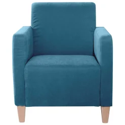 Wohnen Wohnzimmer Sessel in Petrol Veloursbezug - Miragda