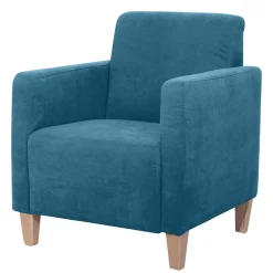 Wohnen Wohnzimmer Sessel in Petrol Veloursbezug - Miragda
