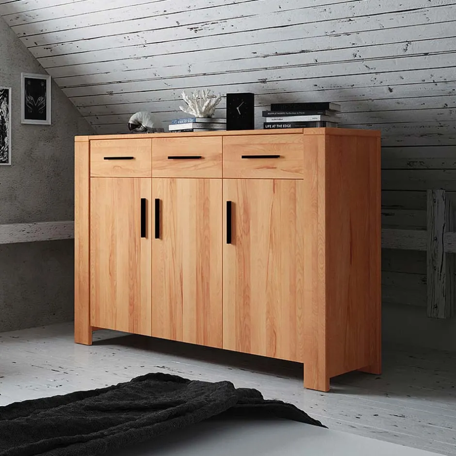 Wohnen Wohnzimmer Sideboard Mosniak aus Kernbuche Massivholz