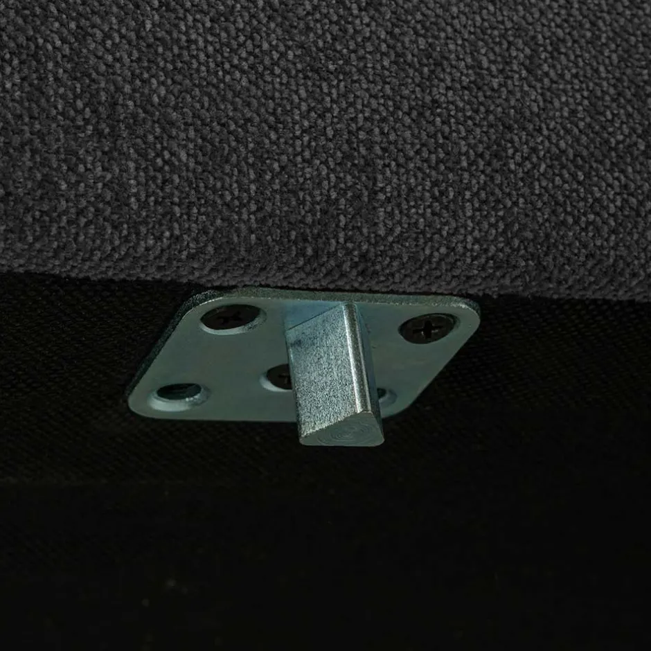 Wohnzimmer Sitzhocker in Dunkelgrau - Marietta^Wohnen Online