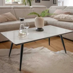Wohnen Wohnzimmer Sofatisch aus Keramik Marmor Optik - Havanna