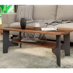 Wohnen Wohnzimmer Sofatisch mit zusätzlicher Ablage - Ricarda