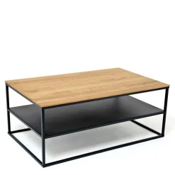 Wohnzimmer Tisch aus Eiche massiv & Metall - Sisam^Wohnen Sale