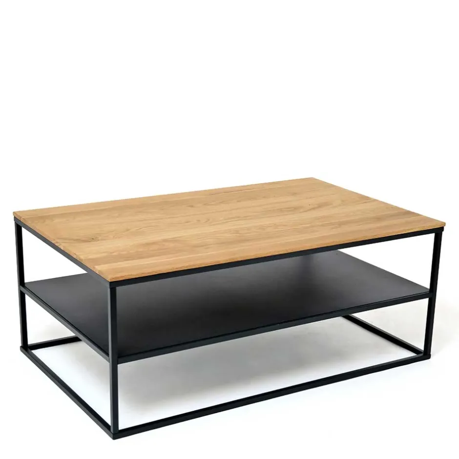 Wohnzimmer Tisch aus Eiche massiv & Metall - Sisam^Wohnen Sale