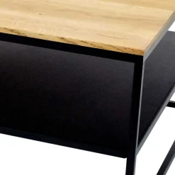 Wohnzimmer Tisch aus Eiche massiv & Metall - Sisam^Wohnen Sale