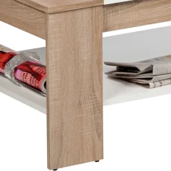 Wohnzimmer Tisch in Weiß & Sonoma-Eiche - Dranico^Wohnen New