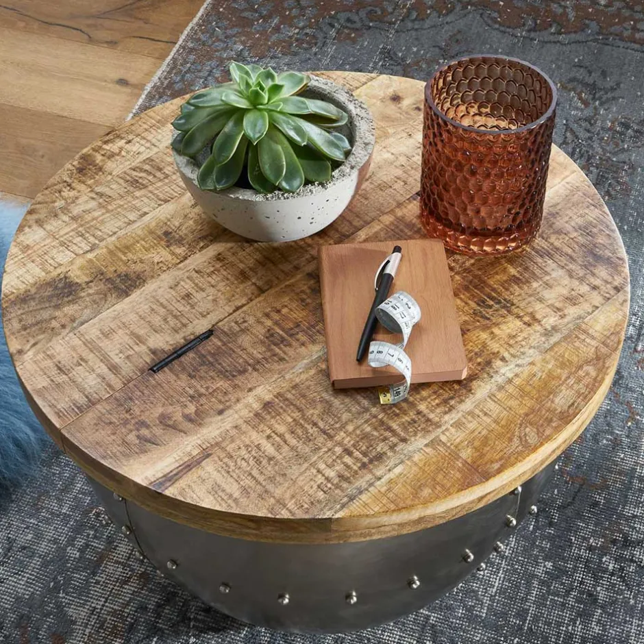 Wohnzimmer Truhentisch im Industrial Design - Annimo^Wohnen Online