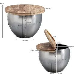 Wohnzimmer Truhentisch im Industrial Design - Annimo^Wohnen Online