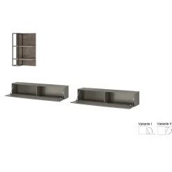 Wohnen Wohnzimmer TV Anbauwand hängend - Mundo (dreiteilig)